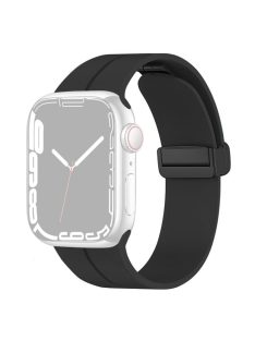   Watch Strap for Apple Watch Series 10 42mm / 9 8 7 41mm / SE (2023) SE (2022) SE 6 5 4 40mm / 3 2 1 38mm Silicone Sport Band with Magnetic Folding Buckle - Black