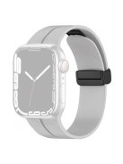 Watch Strap for Apple Watch Series 10 42mm / 9 8 7 41mm / SE (2023) SE (2022) SE 6 5 4 40mm / 3 2 1 38mm Silicone Sport Band with Magnetic Folding Buckle - Rock Grey