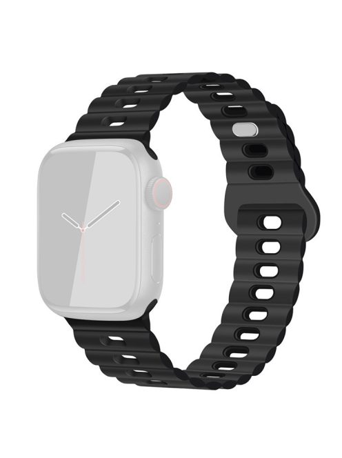 Watch Strap for Apple Watch Series 10 42mm / 9 8 7 41mm / SE (2023) SE (2022) SE 6 5 4 40mm / 3 2 1 38mm Silicone Watch Band - Black