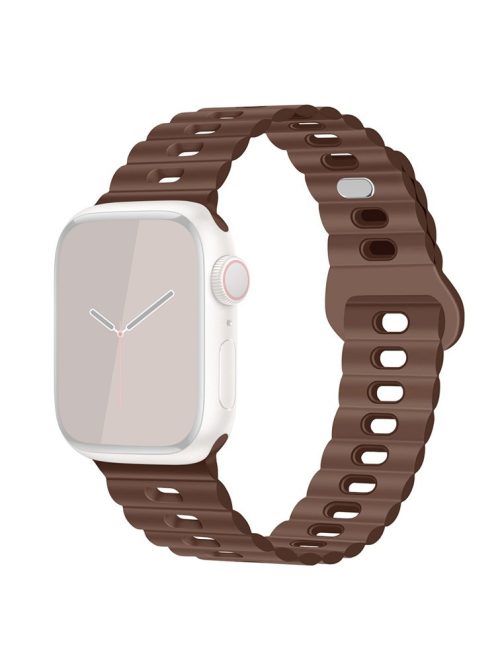 Watch Strap for Apple Watch Series 10 42mm / 9 8 7 41mm / SE (2023) SE (2022) SE 6 5 4 40mm / 3 2 1 38mm Silicone Watch Band - Chocolate