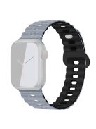 Watch Strap for Apple Watch Series 10 42mm / 9 8 7 41mm / SE (2023) SE (2022) SE 6 5 4 40mm / 3 2 1 38mm Silicone Watch Band - Grey+Black