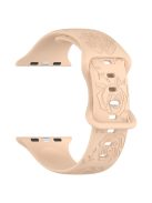 Watch Strap for Apple Watch Series 10 42mm / 9 8 7 41mm / SE (2023) SE (2022) SE 6 5 4 40mm / 3 2 1 38mm Silicone Watch Band - Milk Tea