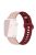 Watch Strap for Apple Watch Series 10 42mm / 9 8 7 41mm / SE (2023) SE (2022) SE 6 5 4 40mm / 3 2 1 38mm Silicone Watch Band - Pink+Wine Red