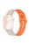 Watch Strap for Apple Watch Series 10 42mm / 9 8 7 41mm / SE (2023) SE (2022) SE 6 5 4 40mm / 3 2 1 38mm Silicone Watch Band - Starlight+Orange