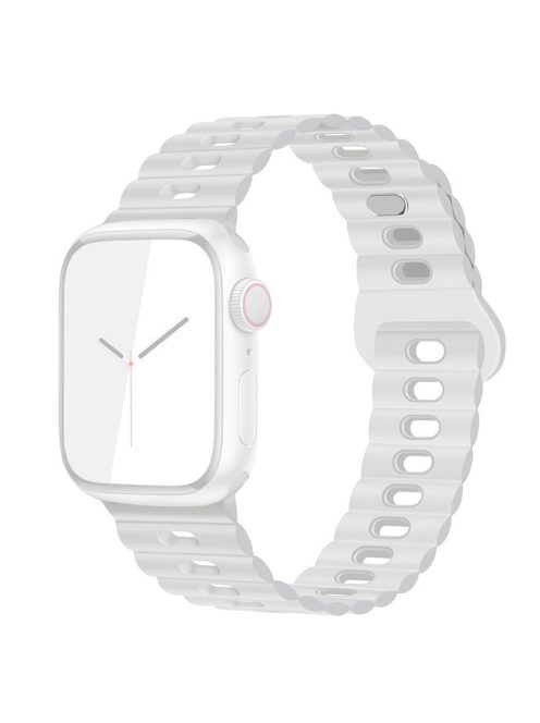 Watch Strap for Apple Watch Series 10 42mm / 9 8 7 41mm / SE (2023) SE (2022) SE 6 5 4 40mm / 3 2 1 38mm Silicone Watch Band - White