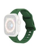 Watch Strap for Apple Watch Series 10 42mm / 9 8 7 41mm / SE (2023) SE (2022) SE 6 5 4 40mm / 3 2 1 38mm Silicone Watch Band Butterfly Buckle Wrist Strap - Army Green