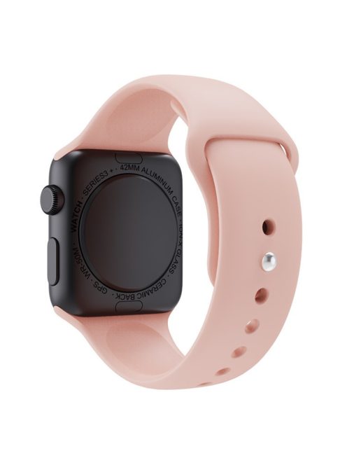 Watch Strap for Apple Watch Series 10 42mm / 9 8 7 41mm / SE (2023) SE (2022) SE 6 5 4 40mm / 3 2 1 38mm Silicone Watchband (Lengthen Size) - Pink