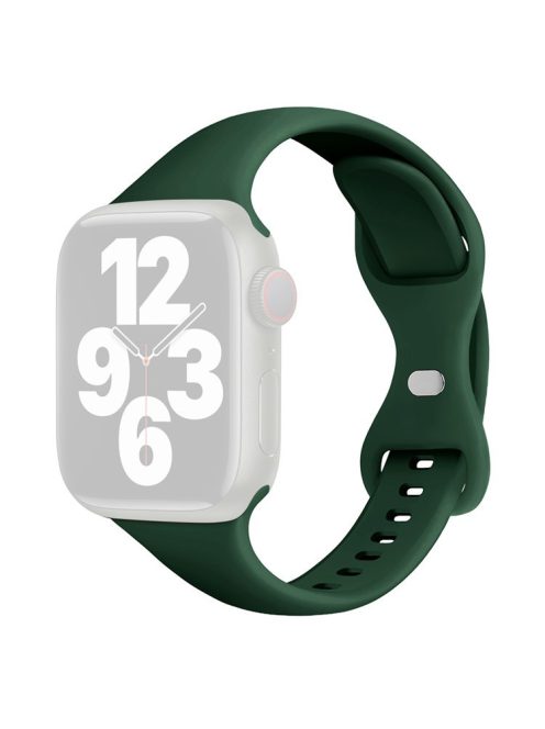 Watch Strap for Apple Watch Series 10 42mm / 9 8 7 41mm / SE (2023) SE (2022) SE 6 5 4 40mm / 3 2 1 38mm Silicone Wrist Band - Blackish Green