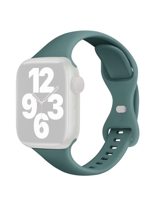 Watch Strap for Apple Watch Series 10 42mm / 9 8 7 41mm / SE (2023) SE (2022) SE 6 5 4 40mm / 3 2 1 38mm Silicone Wrist Band - Pine Needle Green