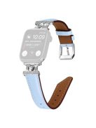 Watch Strap for Apple Watch Series 10 42mm / 9 8 7 41mm / SE (2023) SE (2022) SE 6 5 4 40mm / 3 2 1 38mm Silver Buckle Watch Band - Blue