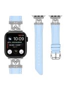 Watch Strap for Apple Watch Series 10 42mm / 9 8 7 41mm / SE (2023) SE (2022) SE 6 5 4 40mm / 3 2 1 38mm Silver Buckle Watch Band - Blue