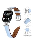 Watch Strap for Apple Watch Series 10 42mm / 9 8 7 41mm / SE (2023) SE (2022) SE 6 5 4 40mm / 3 2 1 38mm Silver Buckle Watch Band - Blue