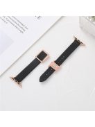 Watch Strap for Apple Watch Series 10 42mm / 9 8 7 41mm / SE (2023) SE (2022) SE 6 5 4 40mm / 3 2 1 38mm Smart Leather Band - Black