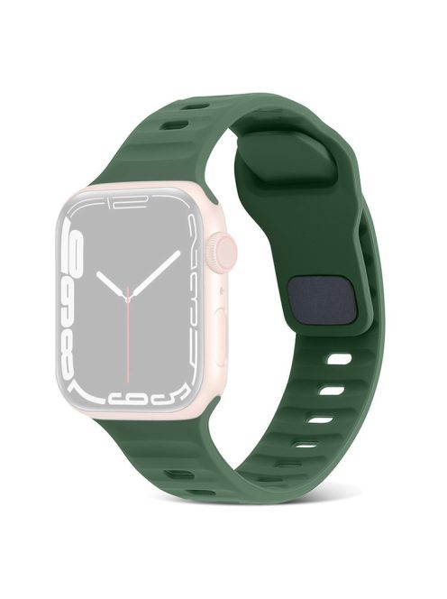 Watch Strap for Apple Watch Series 10 42mm / 9 8 7 41mm / SE (2023) SE (2022) SE 6 5 4 40mm / 3 2 1 38mm Smart Watch Silicone Band - Army Green