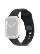 Watch Strap for Apple Watch Series 10 42mm / 9 8 7 41mm / SE (2023) SE (2022) SE 6 5 4 40mm / 3 2 1 38mm Smart Watch Silicone Band - Black