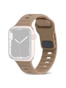 Watch Strap for Apple Watch Series 10 42mm / 9 8 7 41mm / SE (2023) SE (2022) SE 6 5 4 40mm / 3 2 1 38mm Smart Watch Silicone Band - Brown