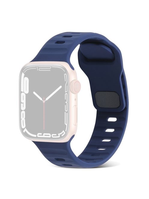 Watch Strap for Apple Watch Series 10 42mm / 9 8 7 41mm / SE (2023) SE (2022) SE 6 5 4 40mm / 3 2 1 38mm Smart Watch Silicone Band - Dark Blue