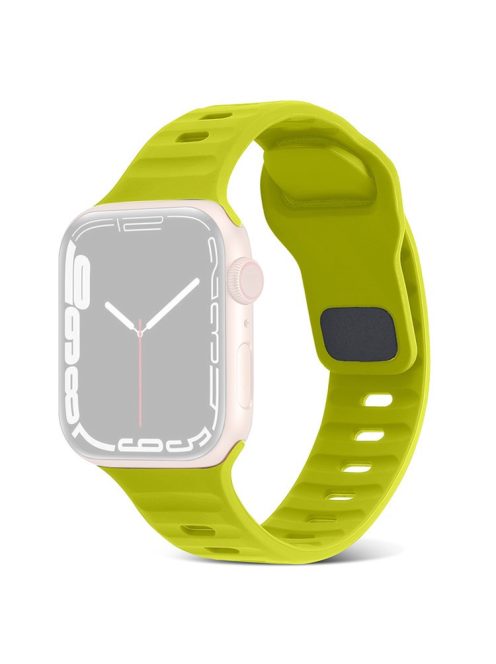 Watch Strap for Apple Watch Series 10 42mm / 9 8 7 41mm / SE (2023) SE (2022) SE 6 5 4 40mm / 3 2 1 38mm Smart Watch Silicone Band - Fluorescent Green