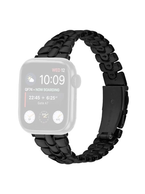 Watch Strap for Apple Watch Series 10 42mm / 9 8 7 41mm / SE (2023) SE (2022) SE 6 5 4 40mm / 3 2 1 38mm Smartwatch Metal Wrist Band - Black