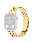 Watch Strap for Apple Watch Series 10 42mm / 9 8 7 41mm / SE (2023) SE (2022) SE 6 5 4 40mm / 3 2 1 38mm Smartwatch Metal Wrist Band - Gold