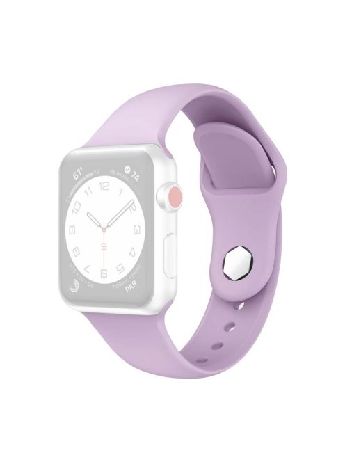 Watch Strap for Apple Watch Series 10 42mm / 9 8 7 41mm / SE (2023) SE (2022) SE 6 5 4 40mm / 3 2 1 38mm Soft Silicone Strap with Hexagonal Stud - Purple