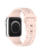 Watch Strap for Apple Watch Series 10 42mm / 9 8 7 41mm / SE (2023) SE (2022) SE 6 5 4 40mm / 3 2 1 38mm Solid Color Silicone Watch Strap - Light Pink