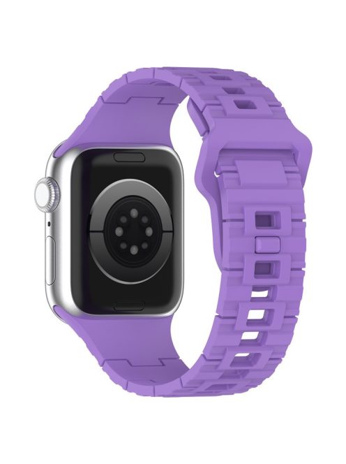 Watch Strap for Apple Watch Series 10 42mm / 9 8 7 41mm / SE (2023) SE (2022) SE 6 5 4 40mm / 3 2 1 38mm Solid Color Silicone Watch Strap - Purple