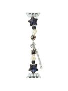 Watch Strap for Apple Watch Series 10 42mm / 9 8 7 41mm / SE (2023) SE (2022) SE 6 5 4 40mm / 3 2 1 38mm Starfish Watch Band Beaded Bracelet - Dark Blue