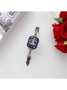 Watch Strap for Apple Watch Series 10 42mm / 9 8 7 41mm / SE (2023) SE (2022) SE 6 5 4 40mm / 3 2 1 38mm Watch Band Rhinestone Decor Bracelet - Black