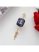 Watch Strap for Apple Watch Series 10 42mm / 9 8 7 41mm / SE (2023) SE (2022) SE 6 5 4 40mm / 3 2 1 38mm Watch Band Rhinestone Decor Bracelet - Gold