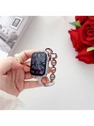 Watch Strap for Apple Watch Series 10 42mm / 9 8 7 41mm / SE (2023) SE (2022) SE 6 5 4 40mm / 3 2 1 38mm Watch Band Rhinestone Decor Bracelet - Silver