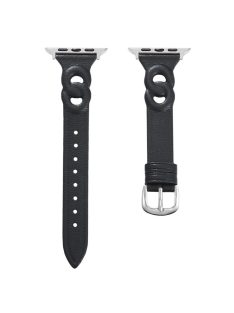   Watch Strap for Apple Watch Series 10 42mm / 9 8 7 41mm / SE (2023) SE (2022) SE 6 5 4 40mm / 3 2 1 38mm Watch Band with 8-shaped Design - Black