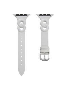   Watch Strap for Apple Watch Series 10 42mm / 9 8 7 41mm / SE (2023) SE (2022) SE 6 5 4 40mm / 3 2 1 38mm Watch Band with 8-shaped Design - Light Grey