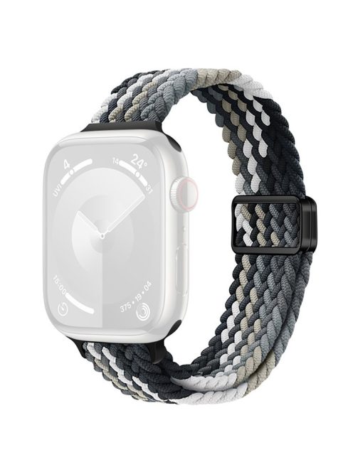 Watch Strap for Apple Watch Series 10 42mm / 9 8 7 41mm / SE (2023) SE (2022) SE 6 5 4 40mm / 3 2 1 38mm Watch Band with Magnetic Buckle - Black Grey