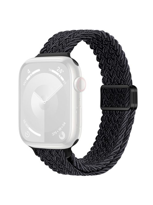 Watch Strap for Apple Watch Series 10 42mm / 9 8 7 41mm / SE (2023) SE (2022) SE 6 5 4 40mm / 3 2 1 38mm Watch Band with Magnetic Buckle - Graphite Black