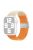 Watch Strap for Apple Watch Series 10 42mm / 9 8 7 41mm / SE (2023) SE (2022) SE 6 5 4 40mm / 3 2 1 38mm Watch Strap Color Match Braided Nylon Band - Starlight / Orange