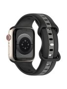 Watch Strap for Apple Watch Series 10 42mm / 9 8 7 41mm / SE (2023) SE (2022) SE 6 5 4 40mm / 3 2 1 38mm Watch Strap Dual Color Silicone Watch Band - Black / Grey