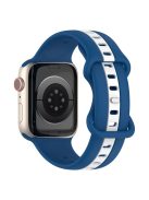 Watch Strap for Apple Watch Series 10 42mm / 9 8 7 41mm / SE (2023) SE (2022) SE 6 5 4 40mm / 3 2 1 38mm Watch Strap Dual Color Silicone Watch Band - Sky Blue / White