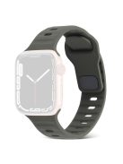 Watch Strap for Apple Watch Series 10 42mm / 9 8 7 41mm / SE (2023) SE (2022) SE 6 5 4 40mm / 3 2 1 38mm Watch Strap Silicone Wrist Band with Square Buckle - Blackish Green