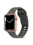 Watch Strap for Apple Watch Series 10 42mm / 9 8 7 41mm / SE (2023) SE (2022) SE 6 5 4 40mm / 3 2 1 38mm Watch Strap Silicone Wrist Band with Square Buckle - Blackish Green