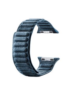   Watch Strap for Apple Watch Series 10 42mm / 9 8 7 41mm / SE (2023) SE (2022) SE 6 5 4 40mm / 3 2 1 38mm Watchband Suede Leather Magnetic Strap - Navy Blue