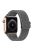 Watch Strap for Apple Watch Series 10 42mm / 9 8 7 41mm / SE (2023) SE (2022) SE 6 5 4 40mm / 3 2 1 38mm Wave Design Nylon Wrist Band - Dark Grey