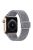 Watch Strap for Apple Watch Series 10 42mm / 9 8 7 41mm / SE (2023) SE (2022) SE 6 5 4 40mm / 3 2 1 38mm Wave Design Nylon Wrist Band - Light Grey