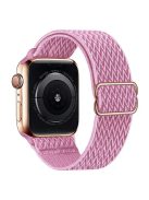 Watch Strap for Apple Watch Series 10 42mm / 9 8 7 41mm / SE (2023) SE (2022) SE 6 5 4 40mm / 3 2 1 38mm Wave Design Nylon Wrist Band - Pink