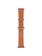 Watch Strap for Apple Watch Series 10 42mm / 9 8 7 41mm / SE (2023) SE (2022) SE 6 5 4 40mm / 3 2 1 38mm Wave Wrist Band Genuine Leather - Golden Brown