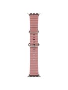 Watch Strap for Apple Watch Series 10 42mm / 9 8 7 41mm / SE (2023) SE (2022) SE 6 5 4 40mm / 3 2 1 38mm Wave Wrist Band Genuine Leather - Light Pink