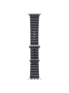 Watch Strap for Apple Watch Series 10 42mm / 9 8 7 41mm / SE (2023) SE (2022) SE 6 5 4 40mm / 3 2 1 38mm Wave Wrist Band Genuine Leather - Midnight