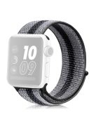 Waterproof Nylon Weaven Loop Fastener  Smart Bracelet Band for Apple Watch Series 10 46mm / Ultra 2 Ultra 49mm / 9 8 7 45mm / SE (2023) SE (2022) SE 6 5 4 44mm / 3 2 1 42mm - Black