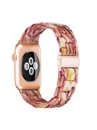 Waterproof Resin Watch Band Strap for Apple Watch Series 10 46mm / Ultra 2 Ultra 49mm / 9 8 7 45mm / SE (2023) SE (2022) SE 6 5 4 44mm / 3 2 1 42mm - Red