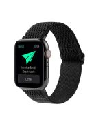 Wave Pattern Nylon Elastic Watchband Strap Replacement for Apple Watch Ultra 49mm / Ultra 2 49mm / Series 9 45mm / SE (2023) 44mm / Series 8 / 7 45mm / Series 6 / 5 / 4 / SE / SE (2022) 44mm / Series 3 / 2 / 1 42mm - Black